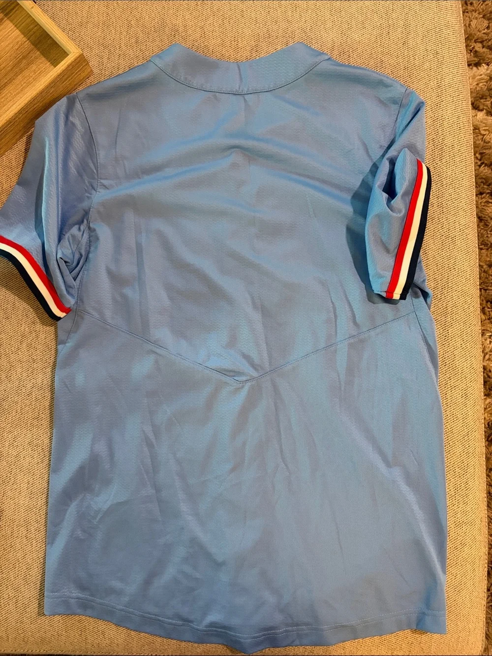 Nike Light Blue Ole Miss Baseball Jersey with Red Script size medium