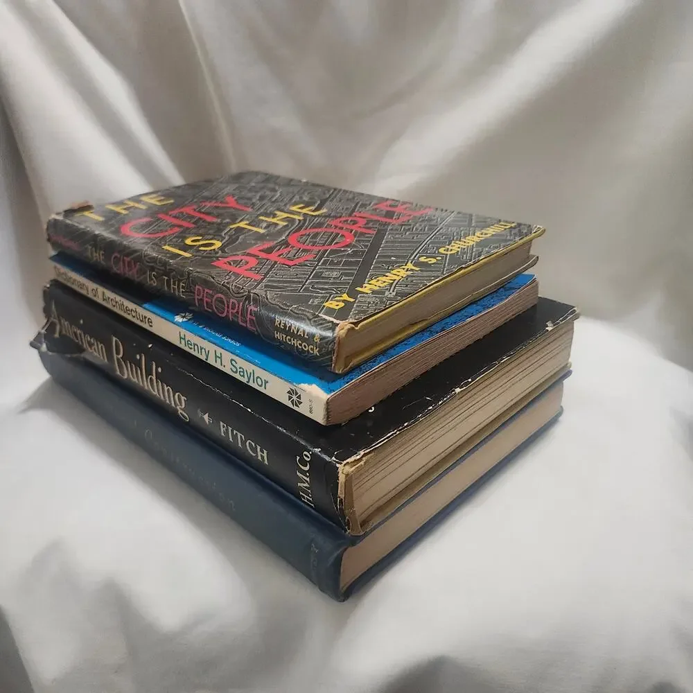 4 Vintage Architecture Books American Building Architectural Construction SH