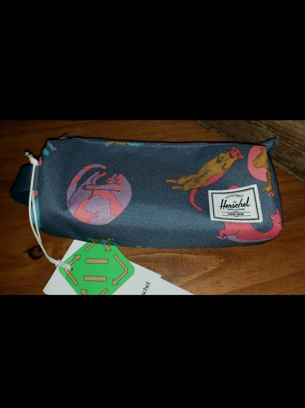 Herschel Dusty Blue Lazy Cat Settlement Pencil Case Little Herschel