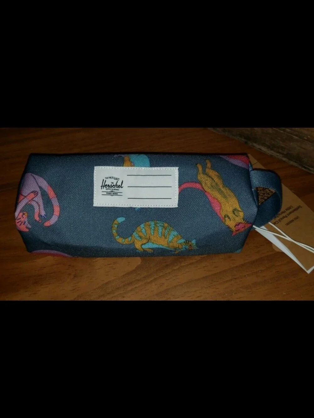 Herschel Dusty Blue Lazy Cat Settlement Pencil Case Little Herschel