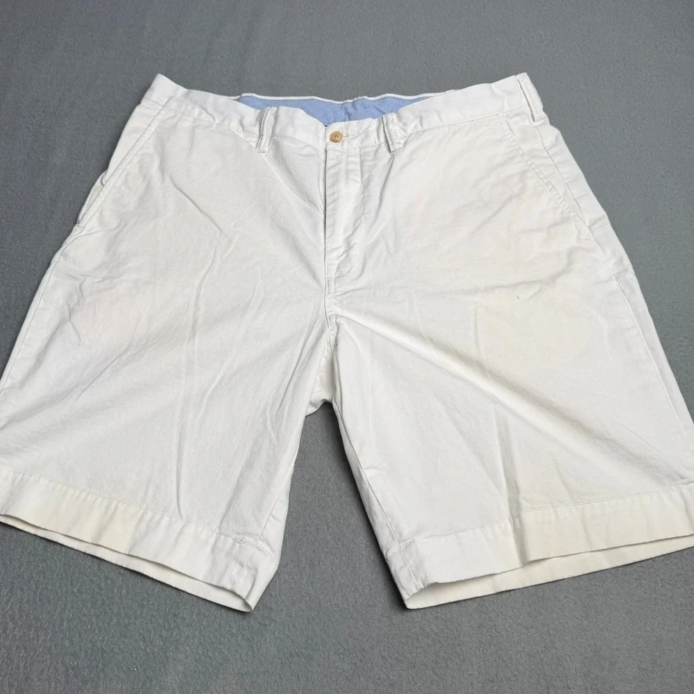 Polo Ralph Lauren Mens White Stretch Classic Fit Chino Shorts Size 38