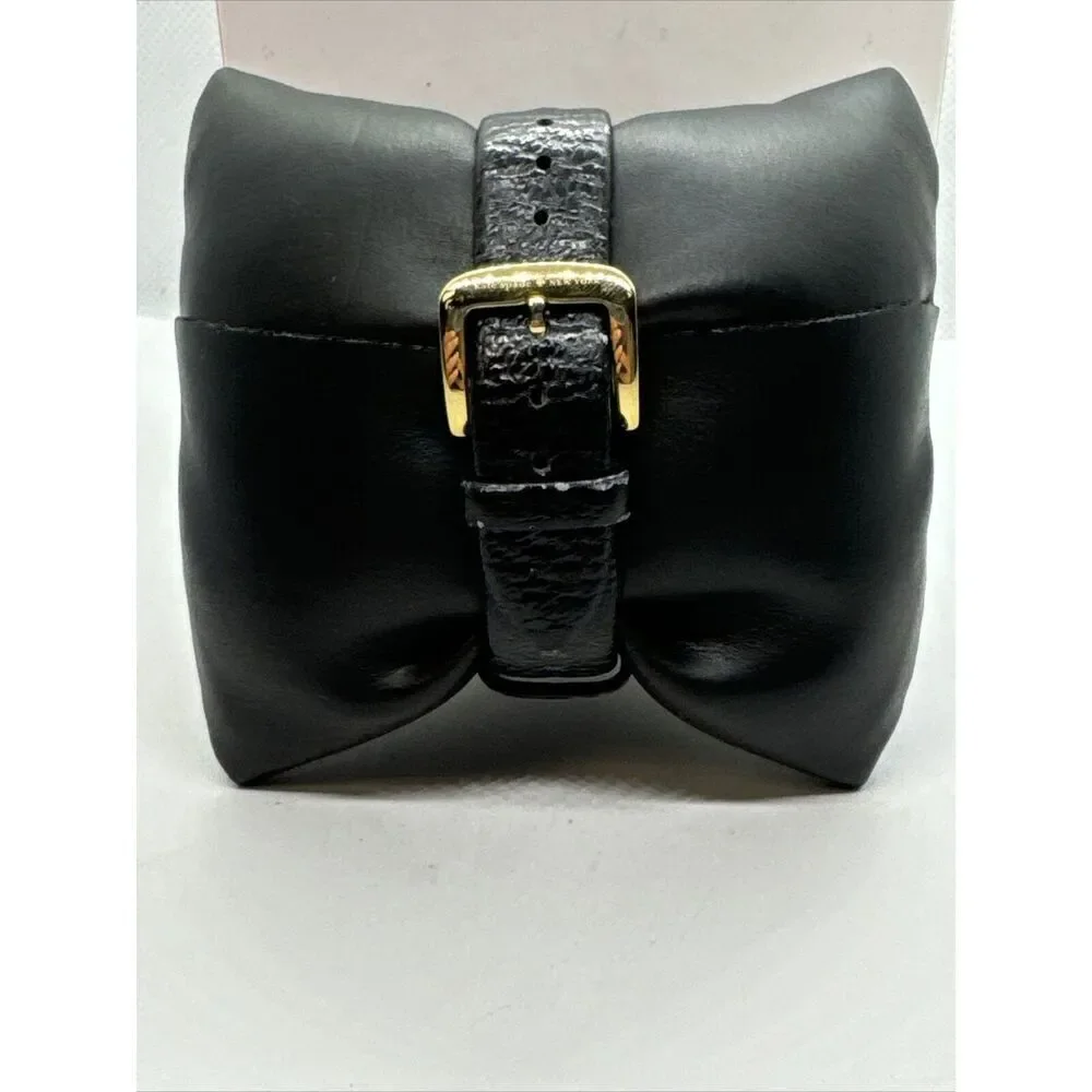 Kate Spade New York 0107 Women's Black Leather Analog Dial Quartz Watch JNA166