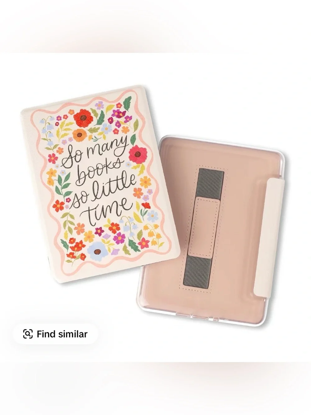 CLEAR Back Kindle Case | Magnetic Closure | Hand Strap |