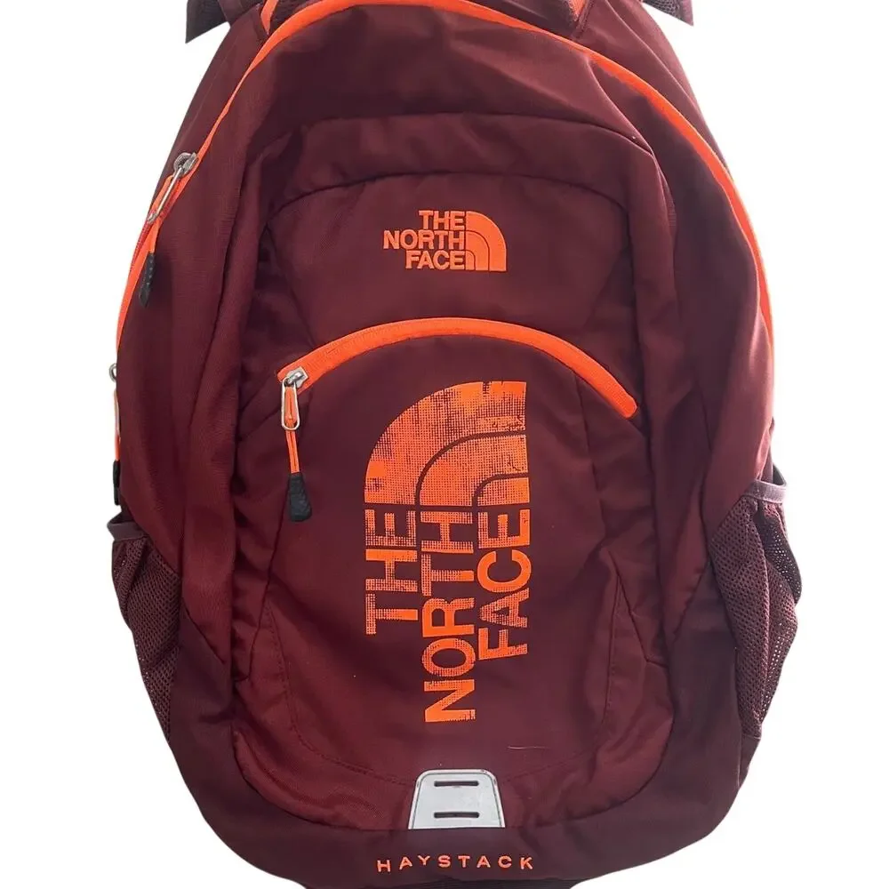 The North Face Haystack Unisex Book Bag Color Burgundy/Orange