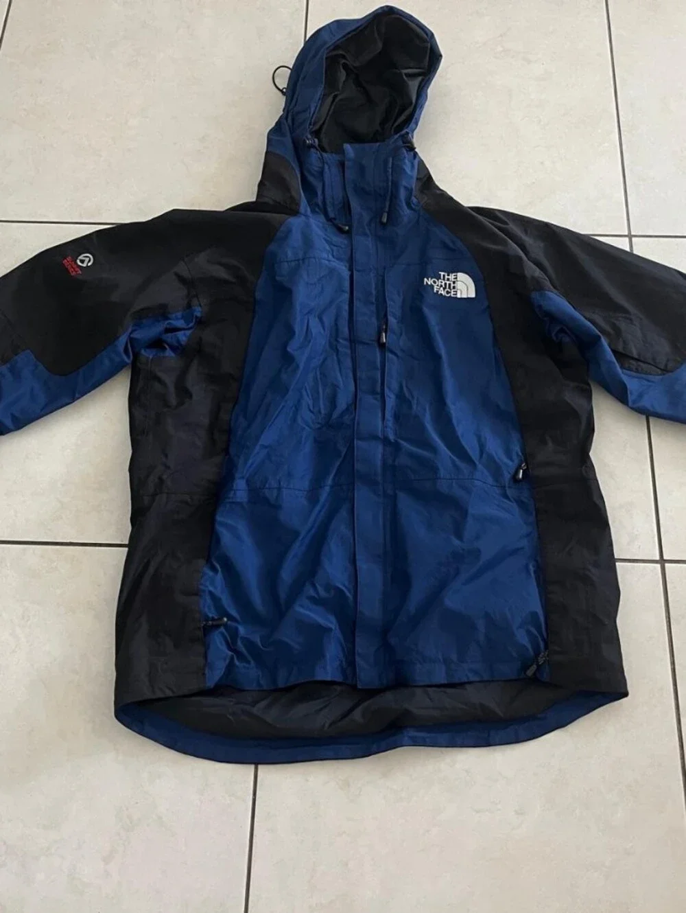 North Face Blue and Black Hooded Rain Jacket, GORE - TEX , Used