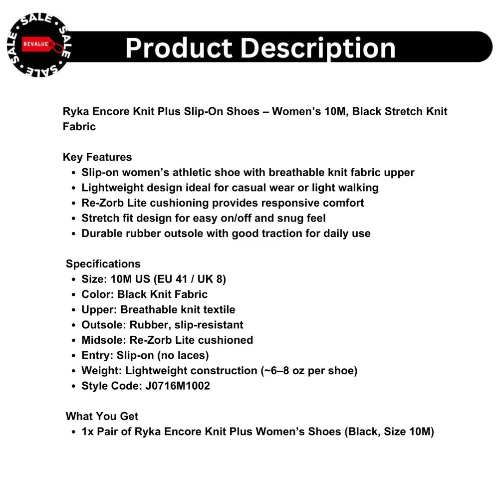 Ryka womens encore