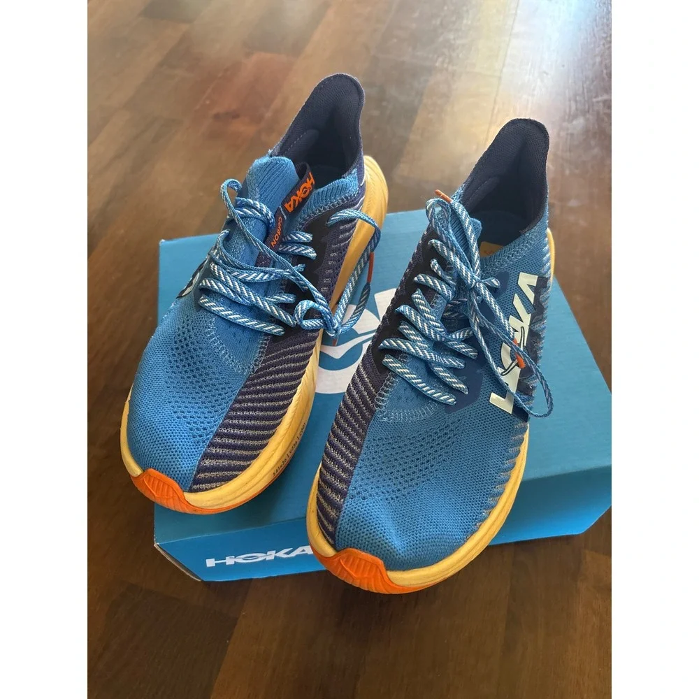 Hoka One One Carbon X 3 Coastal Sky Bellwether Shoes Walking Sneakers Size 8 Men