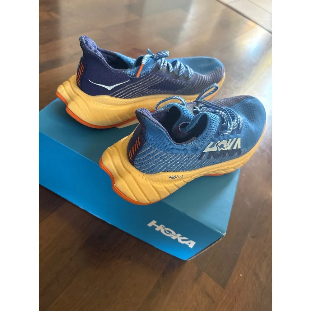 Hoka One One Carbon X 3 Coastal Sky Bellwether Shoes Walking Sneakers Size 8 Men