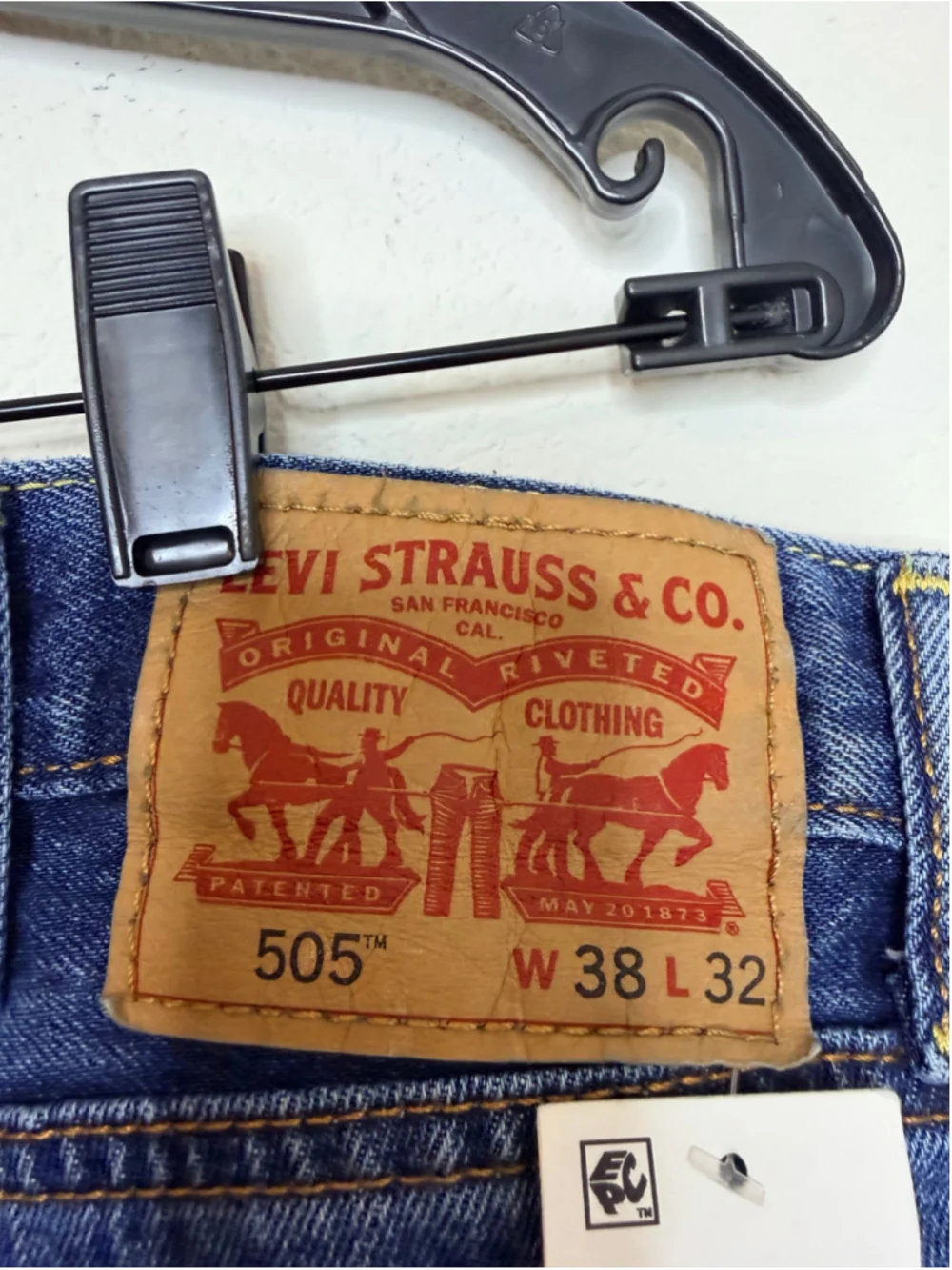 Men's Levi's 505 Regular Fit Straight Jeans Waist 38 Blue