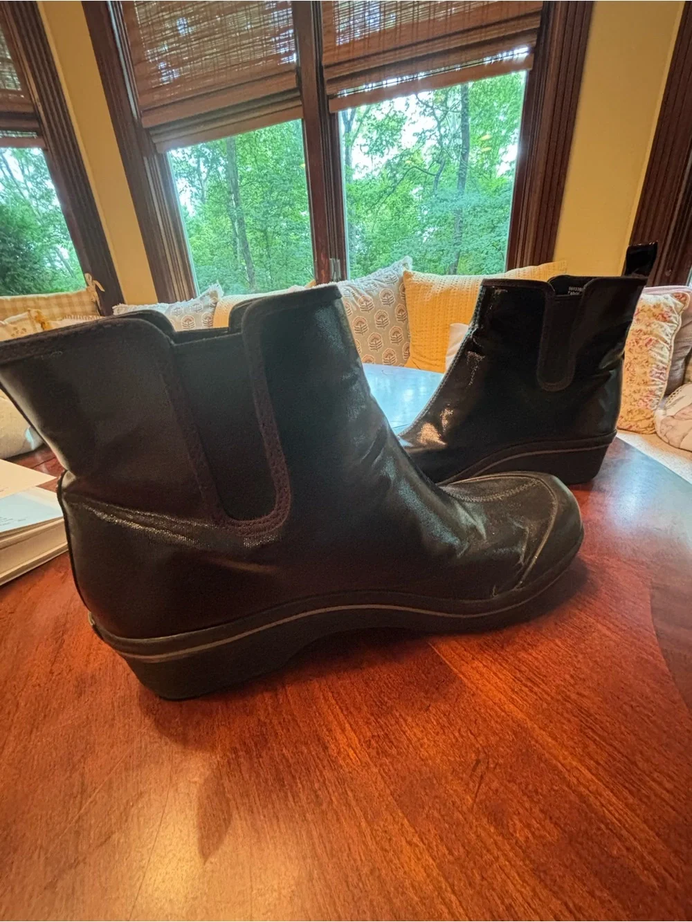 Dansko Black Leather Ankle Booties