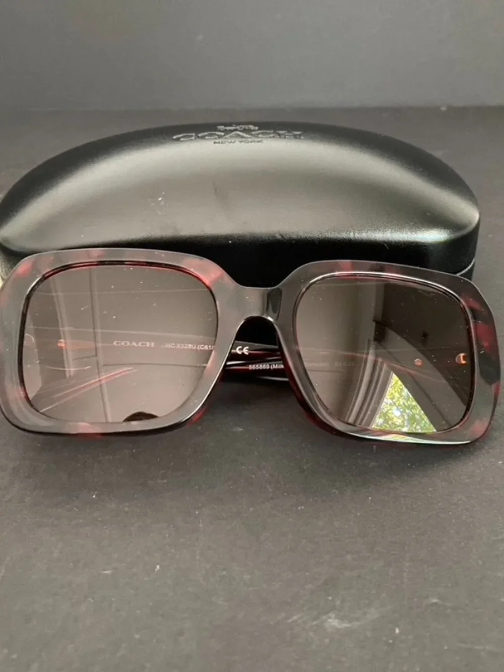 Coach Milky Wine Tortoise Frame Sunglasses