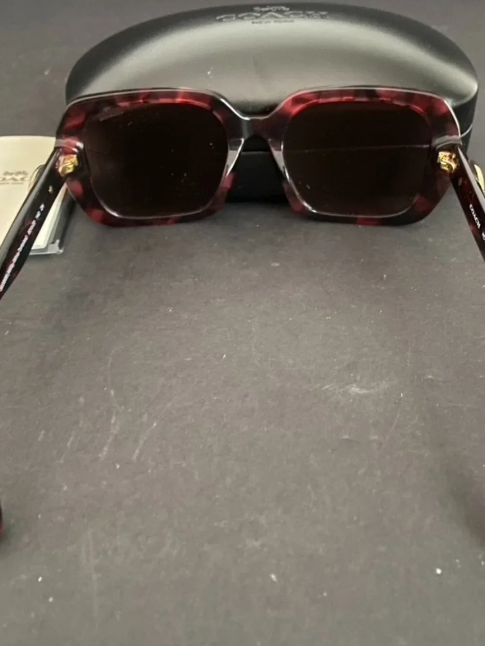 Coach Milky Wine Tortoise Frame Sunglasses
