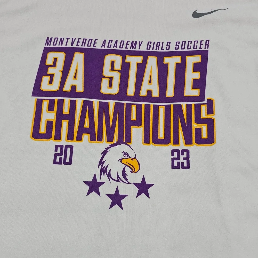 Montverde Academy Nike Dri-FIT Shirt Womens XL White Soccer State Champions 2023