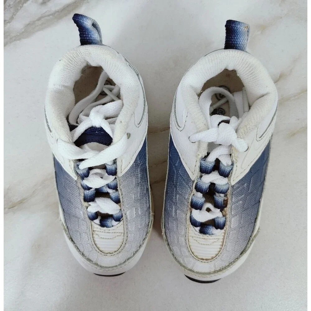 Cross Trekkers Smart Fit Baby Infant Blue White Lace Up Sneakers, Sz 6.5