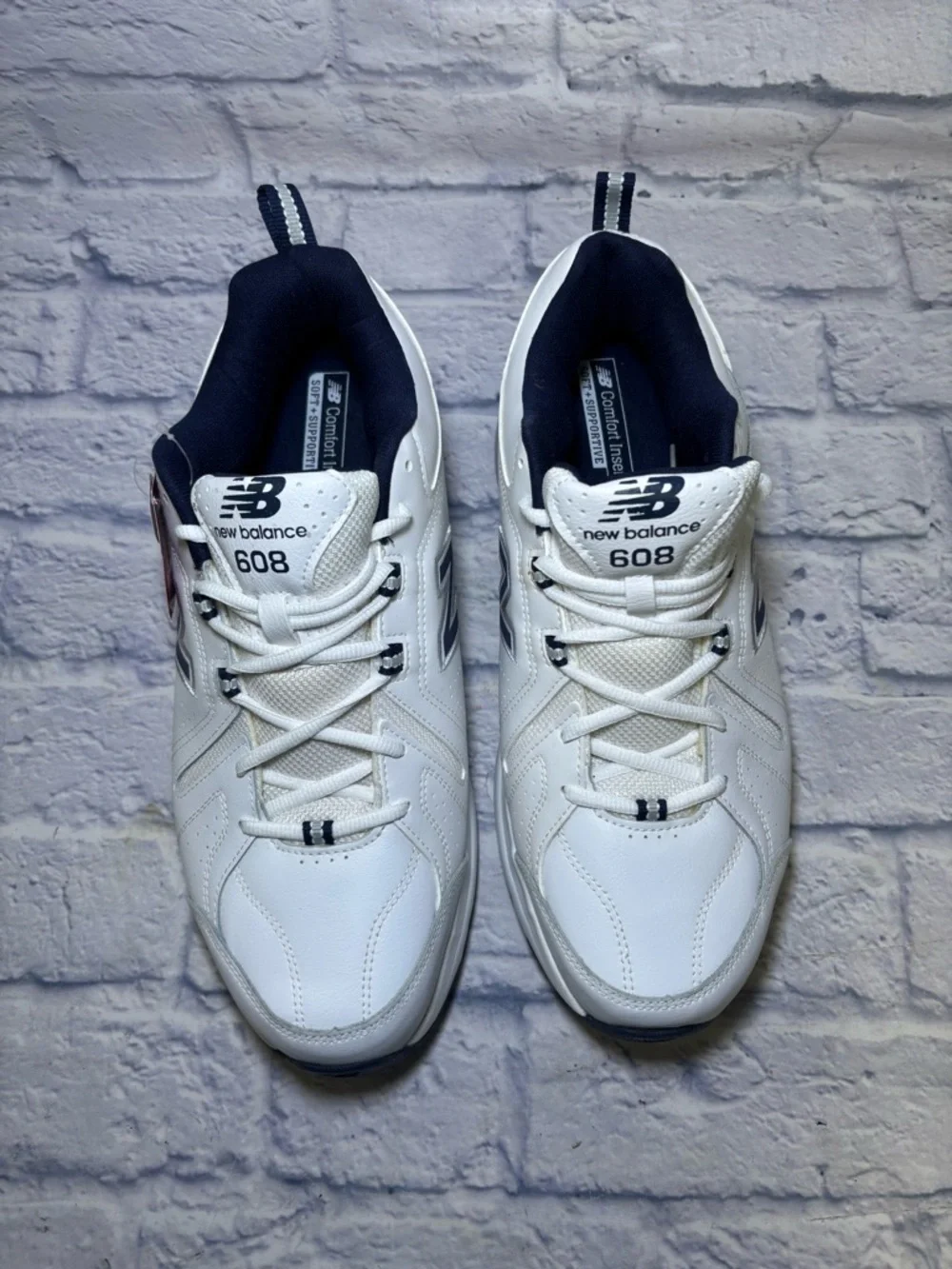 NEW BALANCE 608 V5 SIZE 13 4E EXTRA-WIDE WIDTH WHITE NAVY SNEAKER MX608WN5 NEW