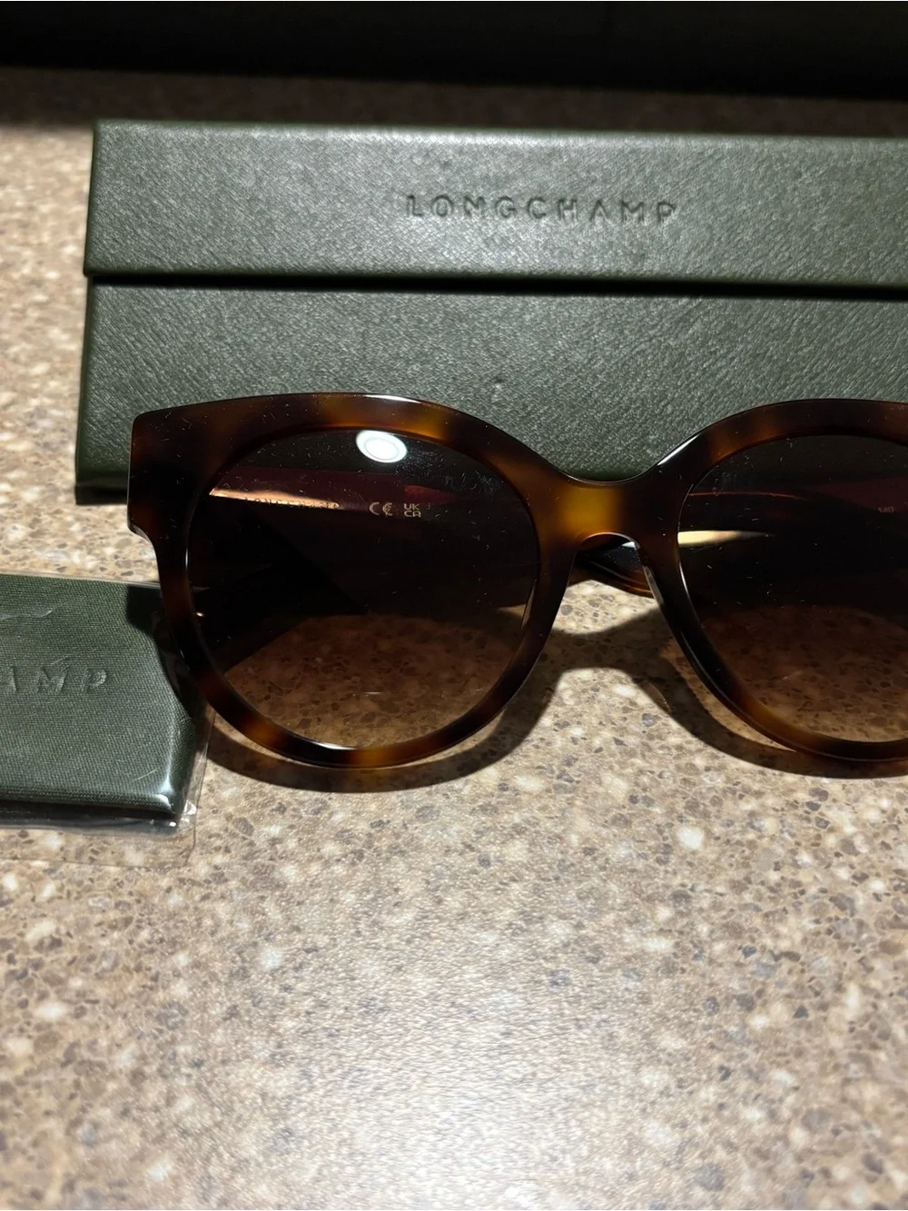 Longchamp Women's Tortoiseshell Sunglasses with Brown Gradient Lenses