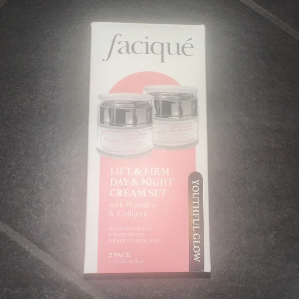 faciqué Lift & Firm Day & Night Cream Set Peptides Collagen Youthful Glow