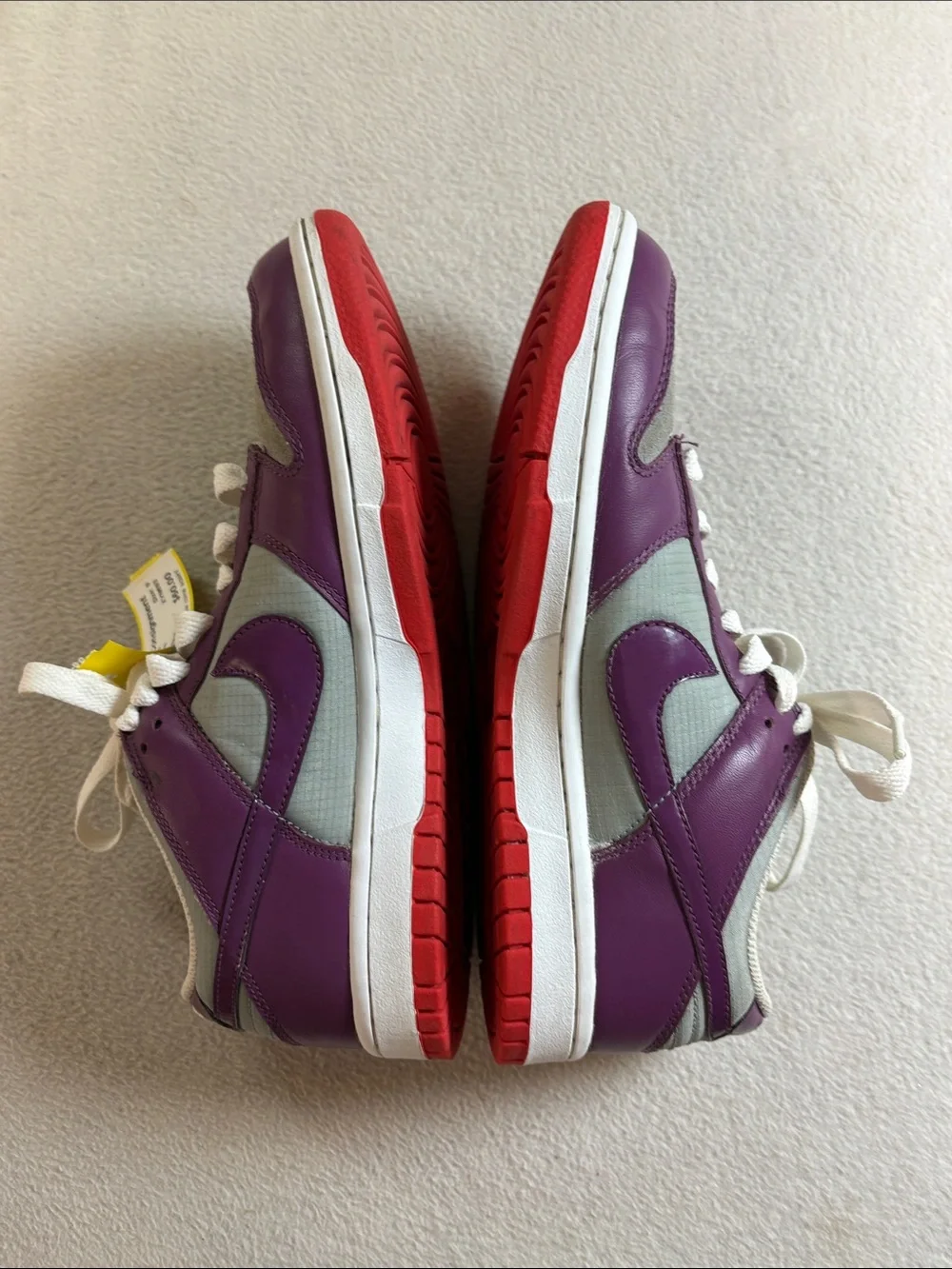 Nike Purple and Gray Low-Top Sneaker Heel Detail