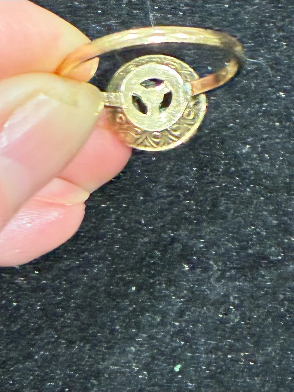 Antique ring featuring