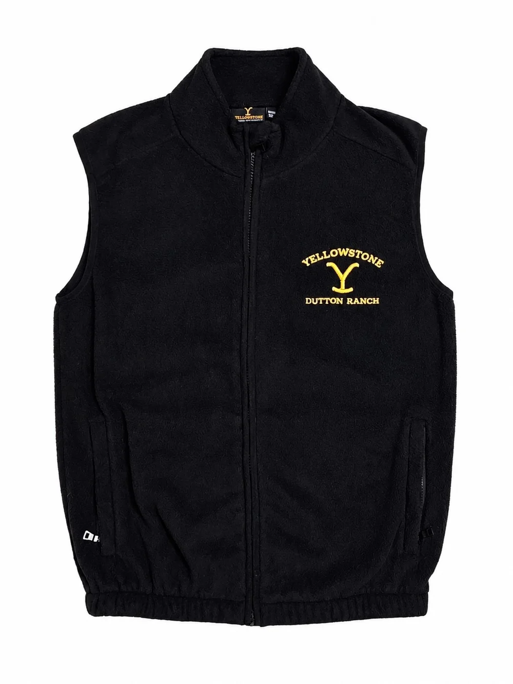 Yellowstone Dutton Ranch Black Fleece Zip Vest XS