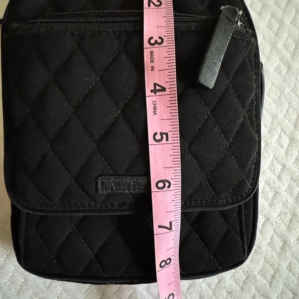 Vera Bradley Black Quilted Messenger Crossbody Bag