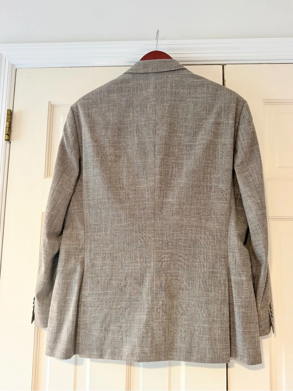 Hugo Boss Gray Glen Plaid Wool Blend Suit 36R 35x38.5 Tailored