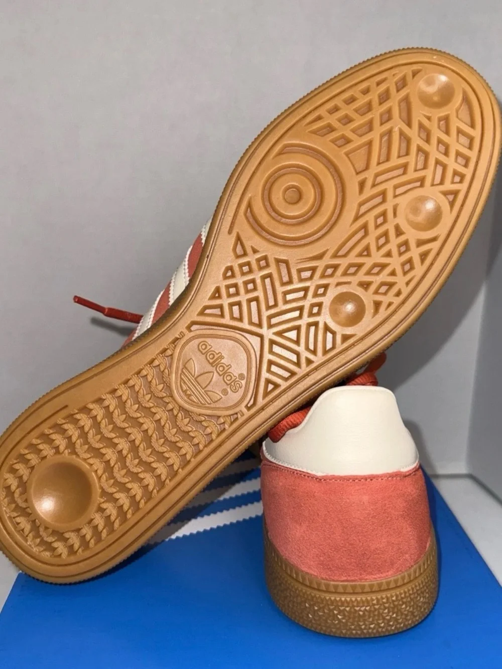 adidas Spezial Men’s Suede Sneakers in Rust with White Stripes 10.5