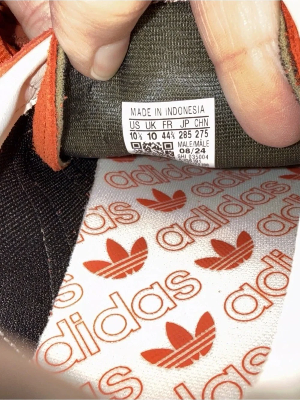 adidas Spezial Men’s Suede Sneakers in Rust with White Stripes 10.5
