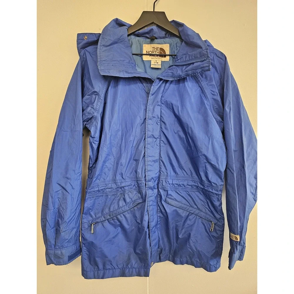 Vintage The North Face Jacket Mens Small Blue Gore-Tex Made in USA Hooded 90s‎