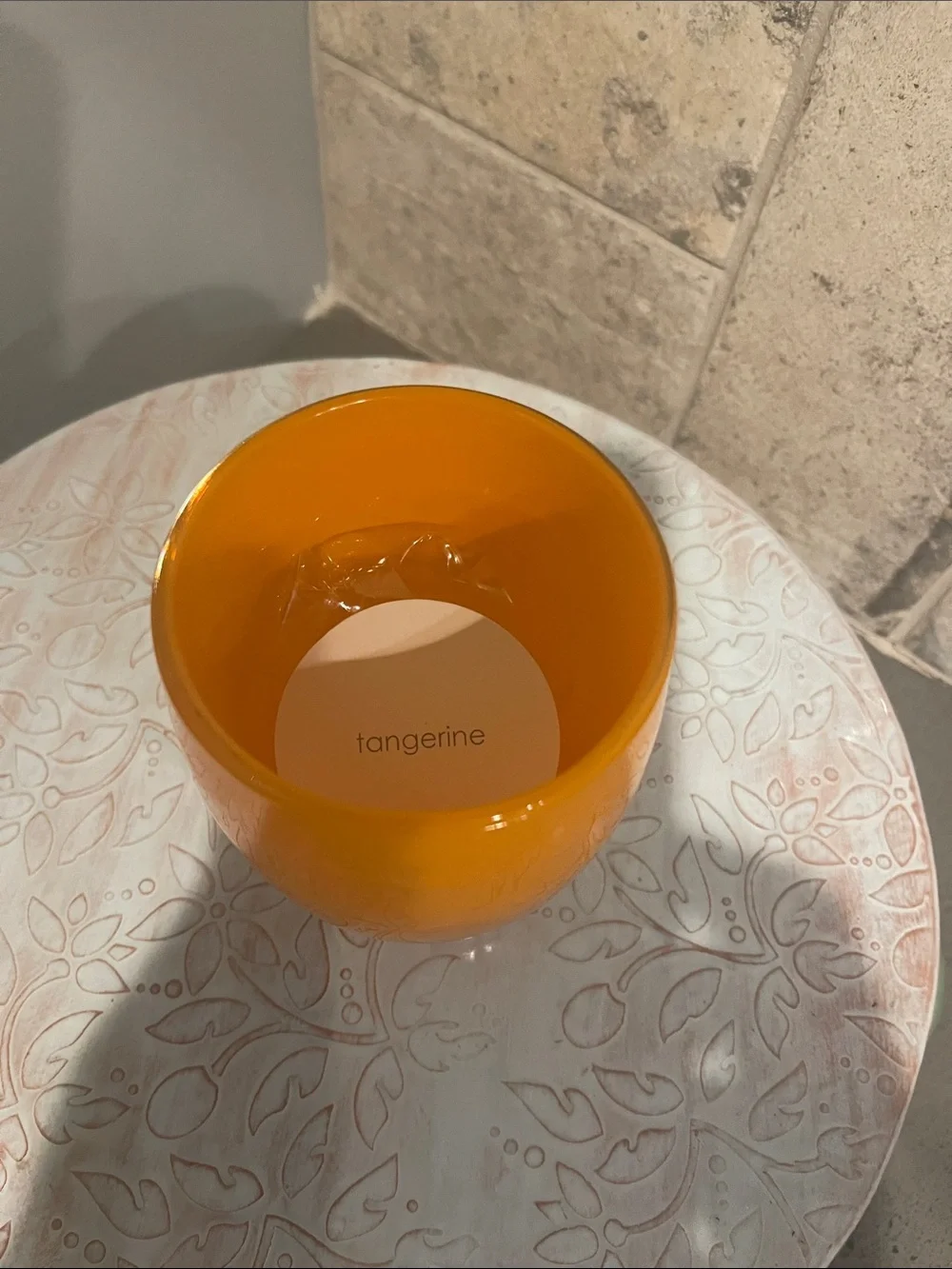 Glassbaby Tealite Holder * Tangerine * NWOT