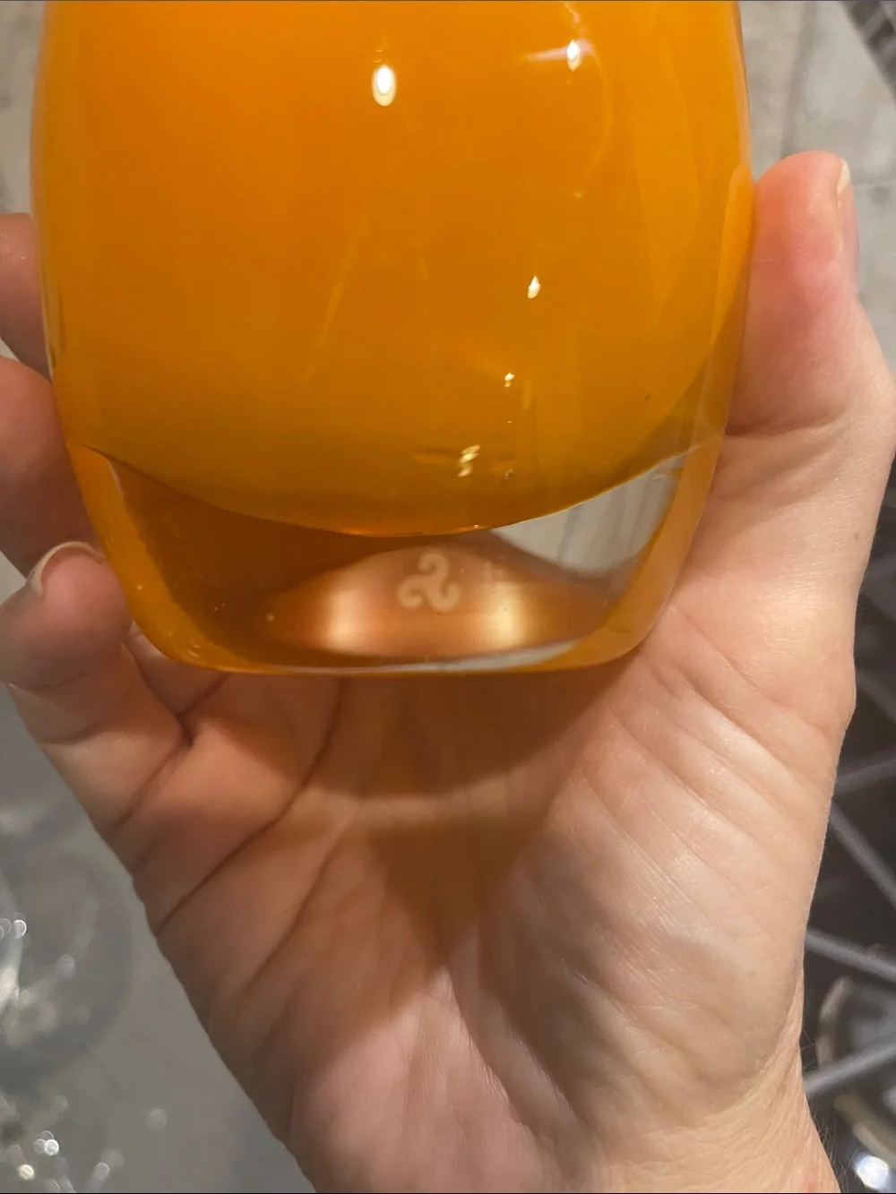 Glassbaby Tealite Holder * Tangerine * NWOT