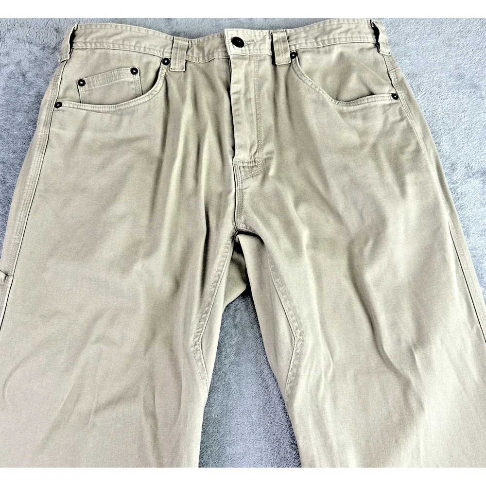 Prana‎ Breathe 36 X 32 Khaki Jeans Pants Carpenter Utility Relaxed Fit Outdoor
