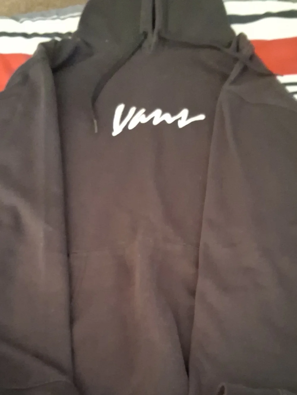 Vans Black Hoodie with White Script