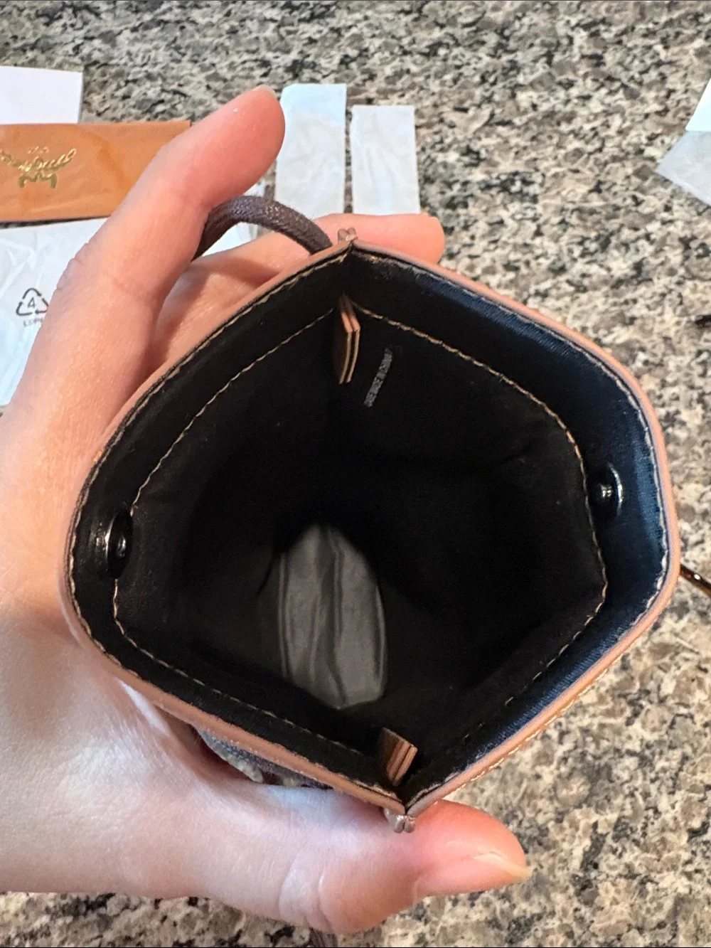MCM tan leather