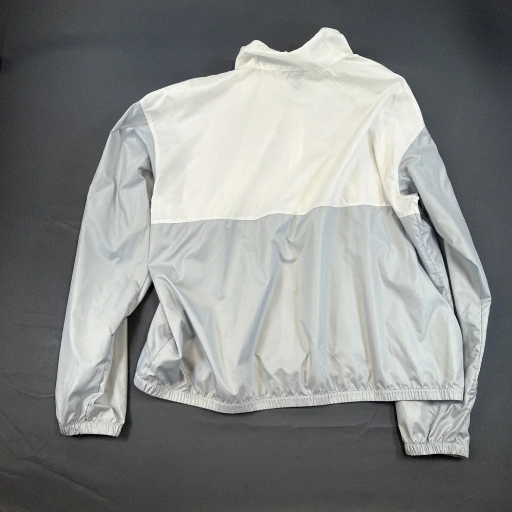 Columbia Center Ridge II Windbreaker Jacket Men's XXL Hooded White Gray