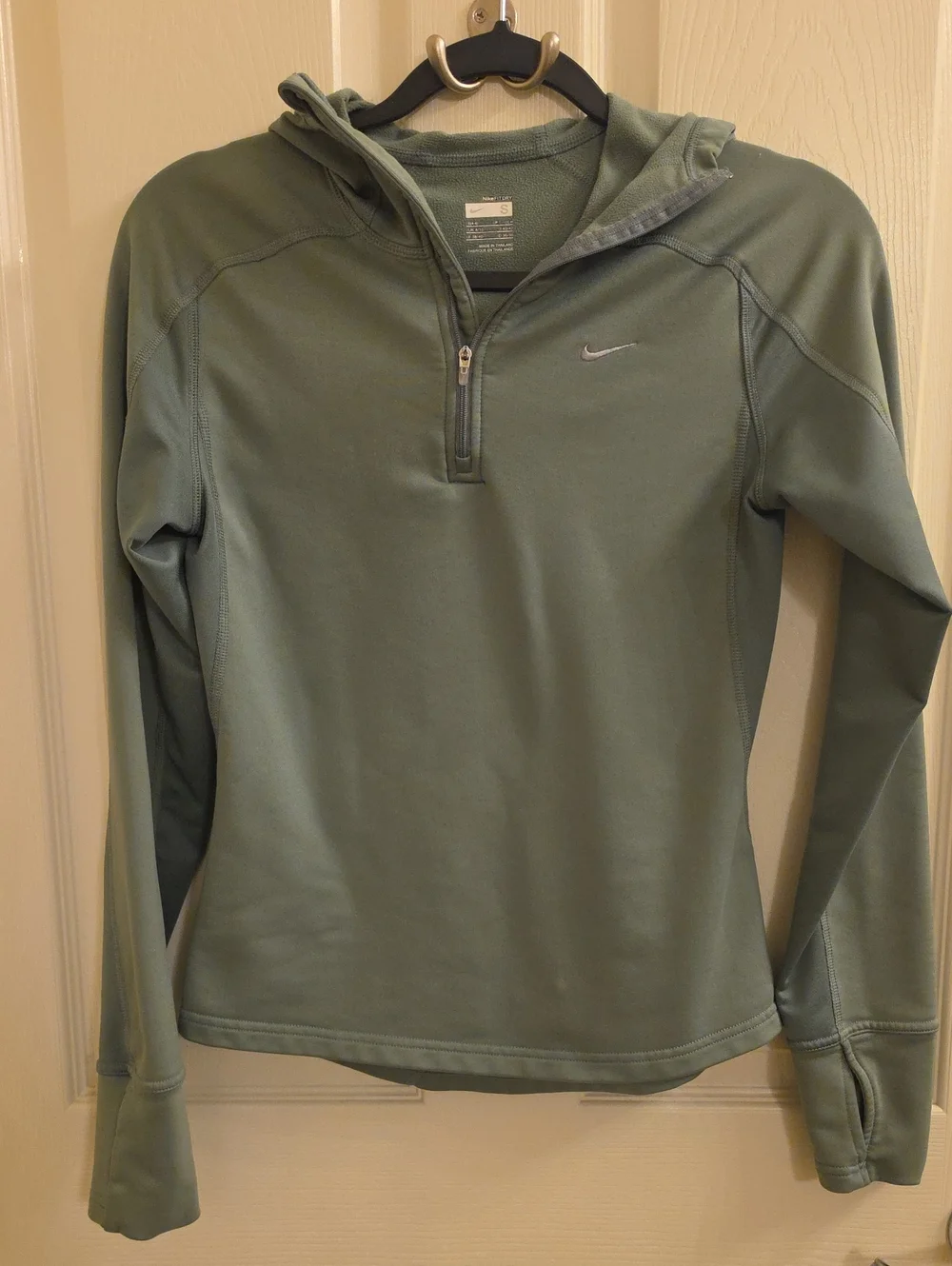 Nike Olive Green Quarter-Zip Hoodie