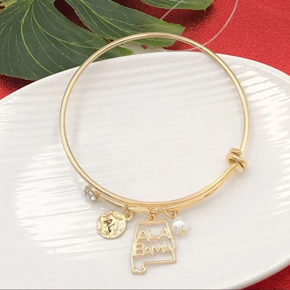 🌼 Alabama Expandable Charm Bangle Bracelet Alabama