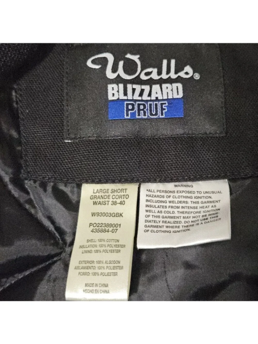 Walls blizzard pruf