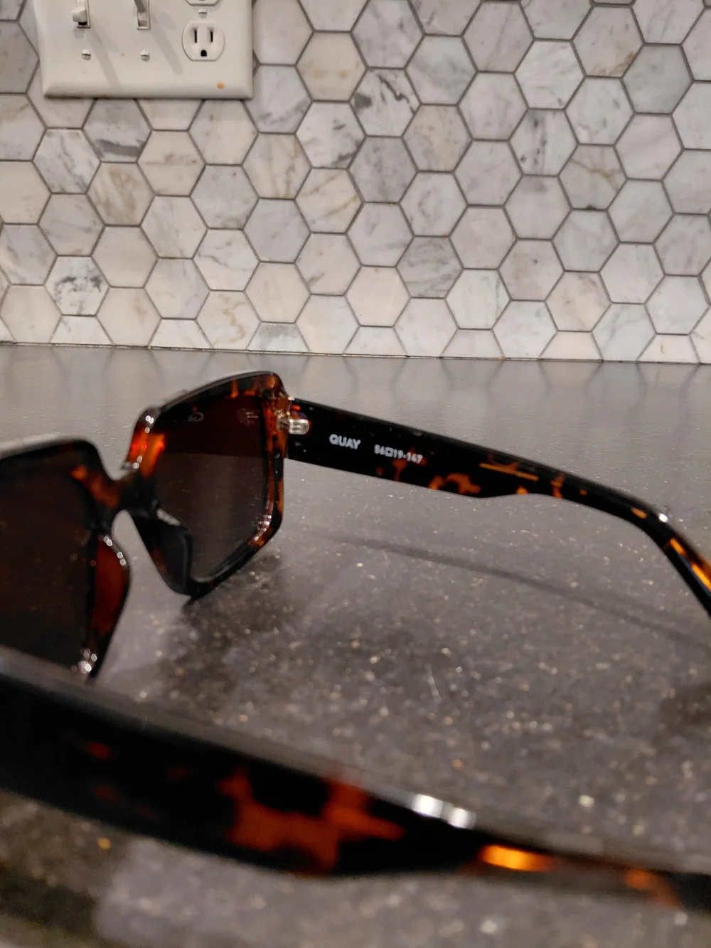 Quay Tortoiseshell Square Sunglasses - Brown Lenses