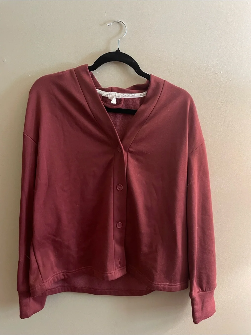 BlakShire Homewear Burgundy Oversized Lounge Set XS Two Piece Sweatsuit