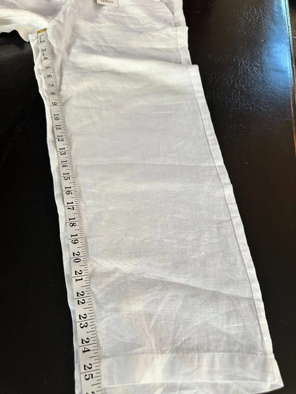 Quince 100% European Linen Wide Leg Pants White Lounge Summer Beach Travel NWT L
