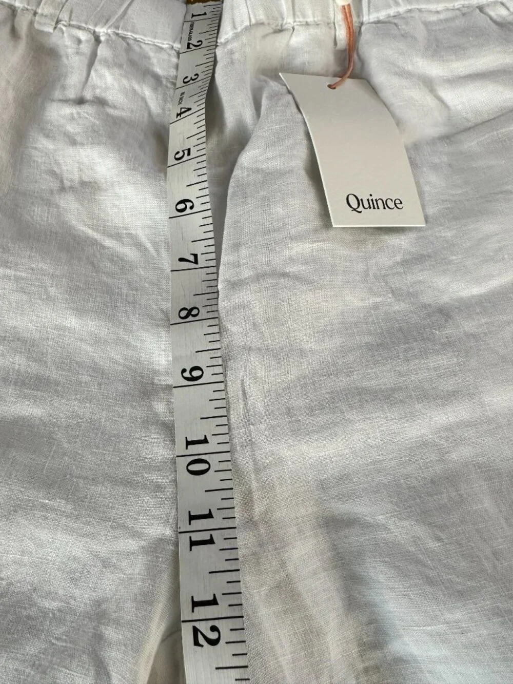Quince 100% European Linen Wide Leg Pants White Lounge Summer Beach Travel NWT L