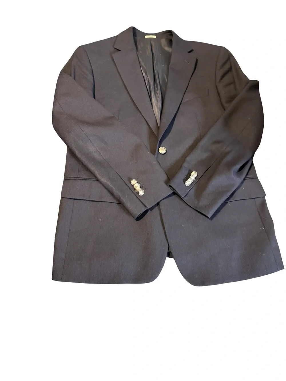 Joseph Abboud Blazer Mens 40 Reg Navy Heritage Super 110s Wool Two Metal Button