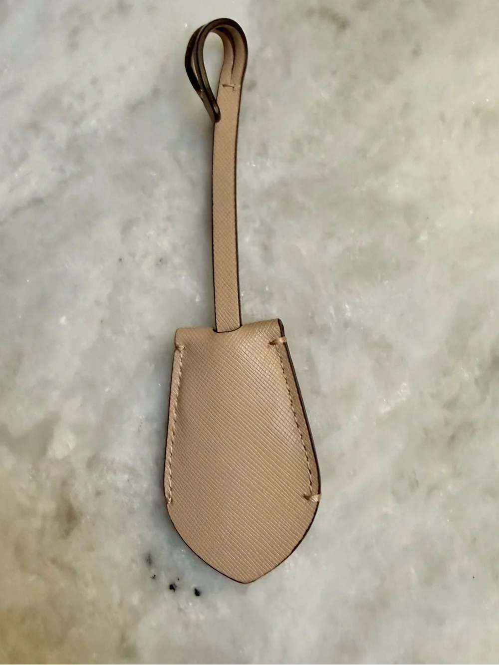 Coach Leather Hidden Keyring Pouch Charm / Key Fob (Beige/Tan)