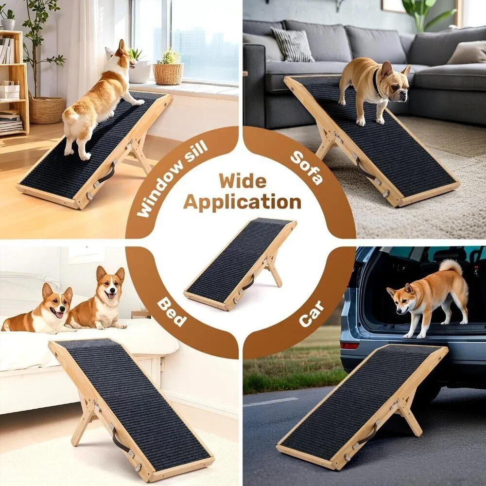 Wood Dog Ramp for Bed