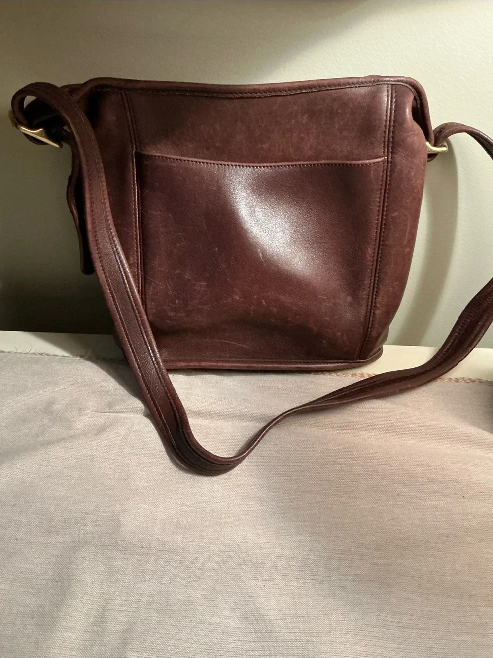 Coach brown leather