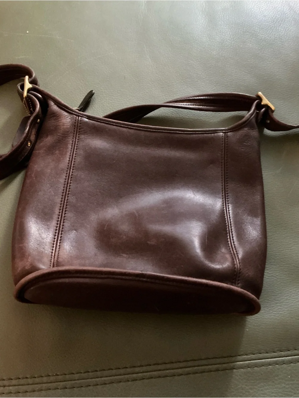 Coach brown leather