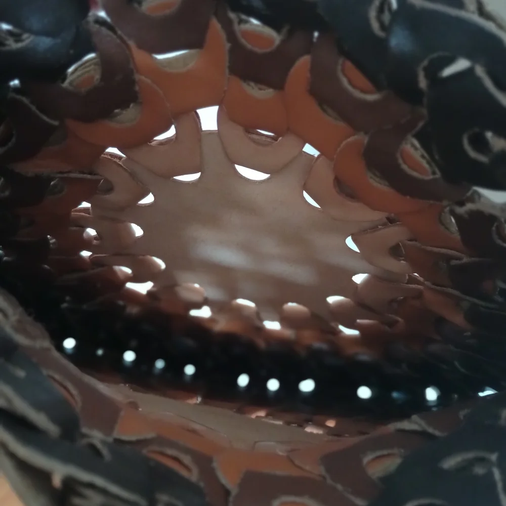 Miss Sixty Black and Brown Woven Shoulder Bag
