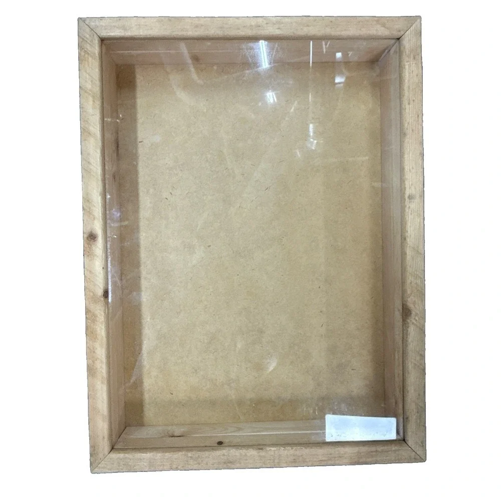 Wood Display Case  12 x 16 x 2 1/2 for Arrowheads Knifes Collectibles & More