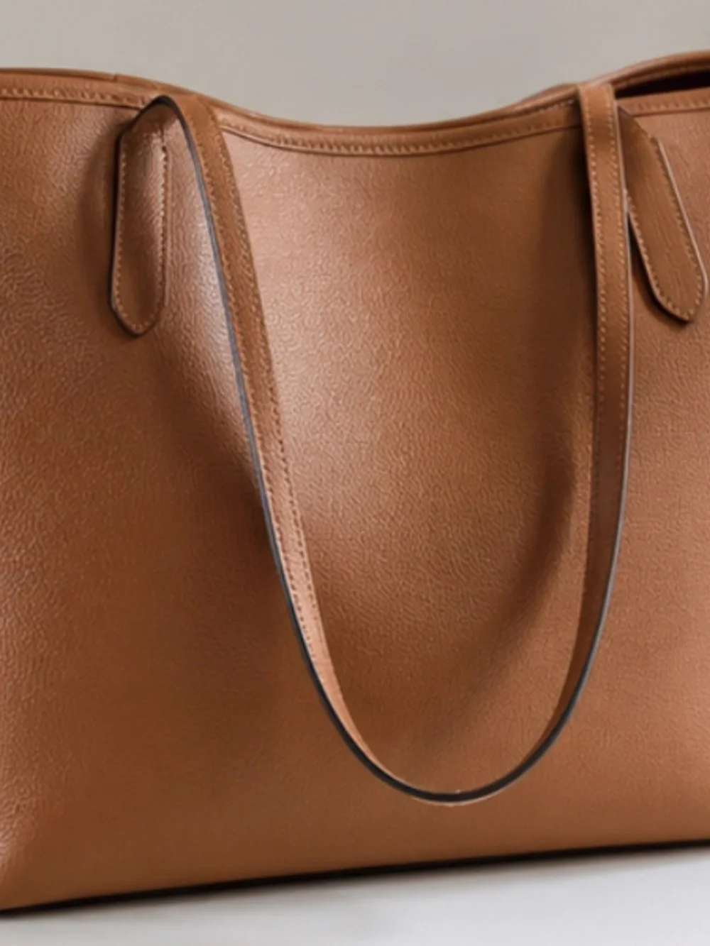 Coach City Tote Brown Pebble Leather Shoulder Bag Purse Gold Logo Hangtag